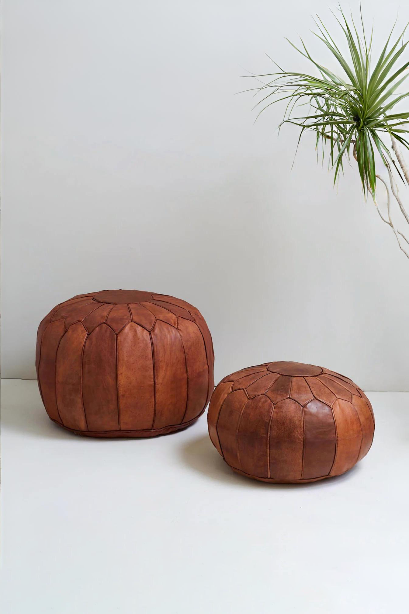 Pouf Marocain Deluxe en Cuir