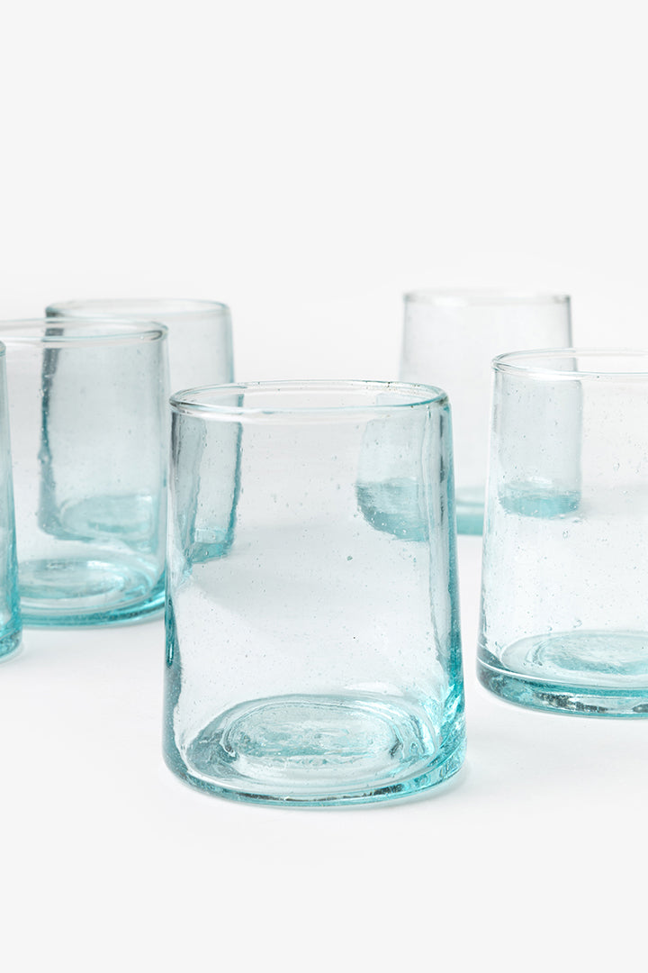 Talia – Lot de 6 verres marocains transparents