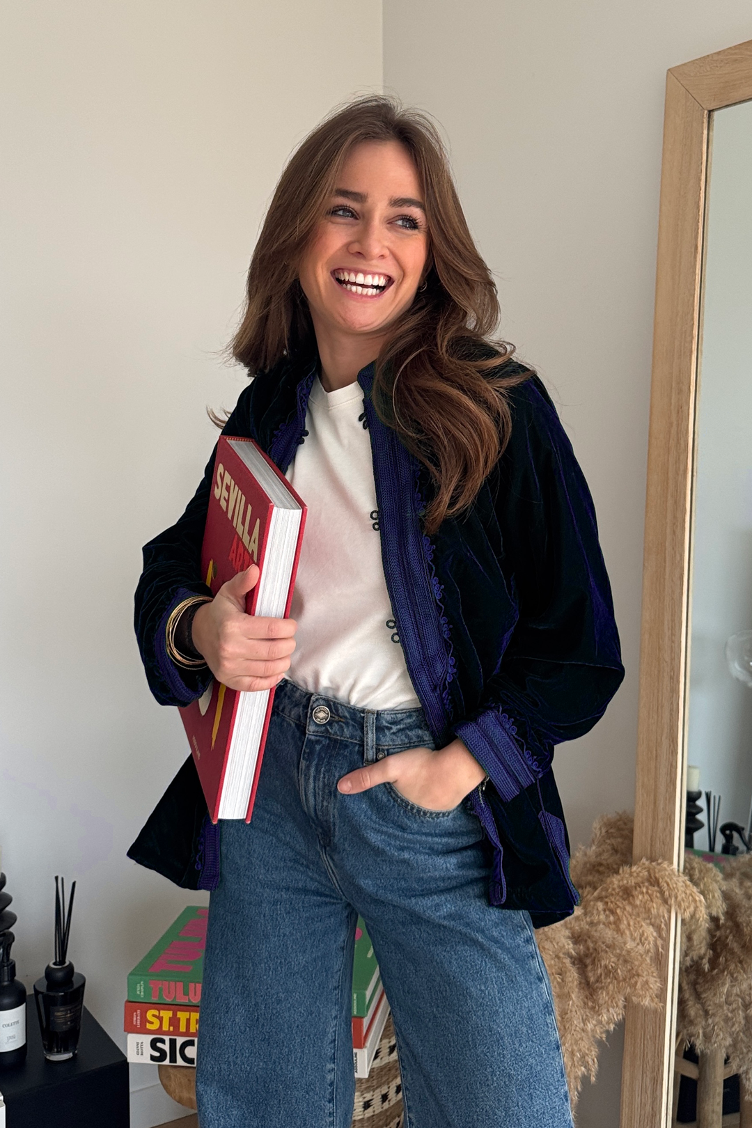 Nina – Veste en velours marocain