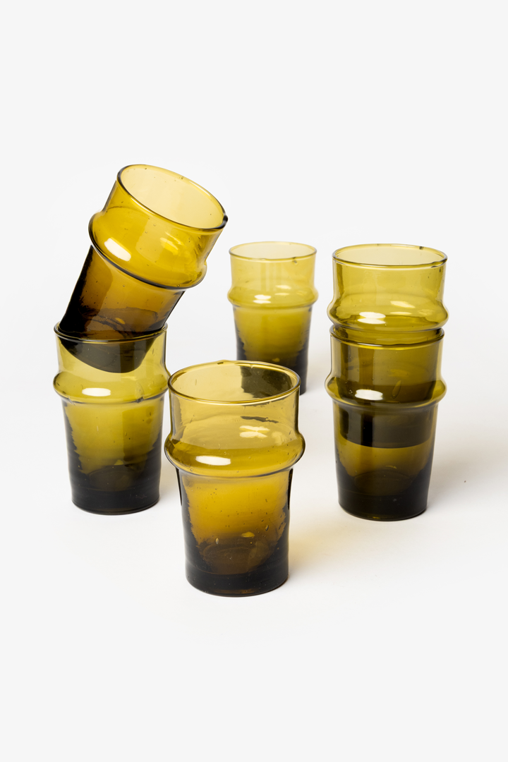 Set Beldi – 6 verres Ambre Coulant