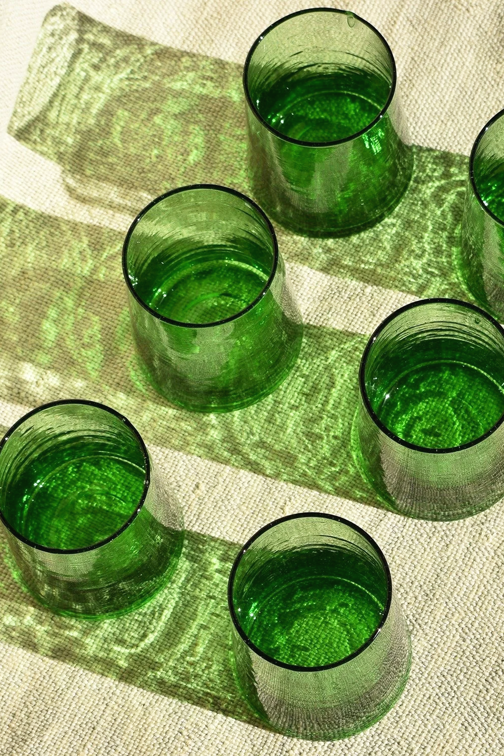 Talia Green – Lot de 6 verres marocains verts