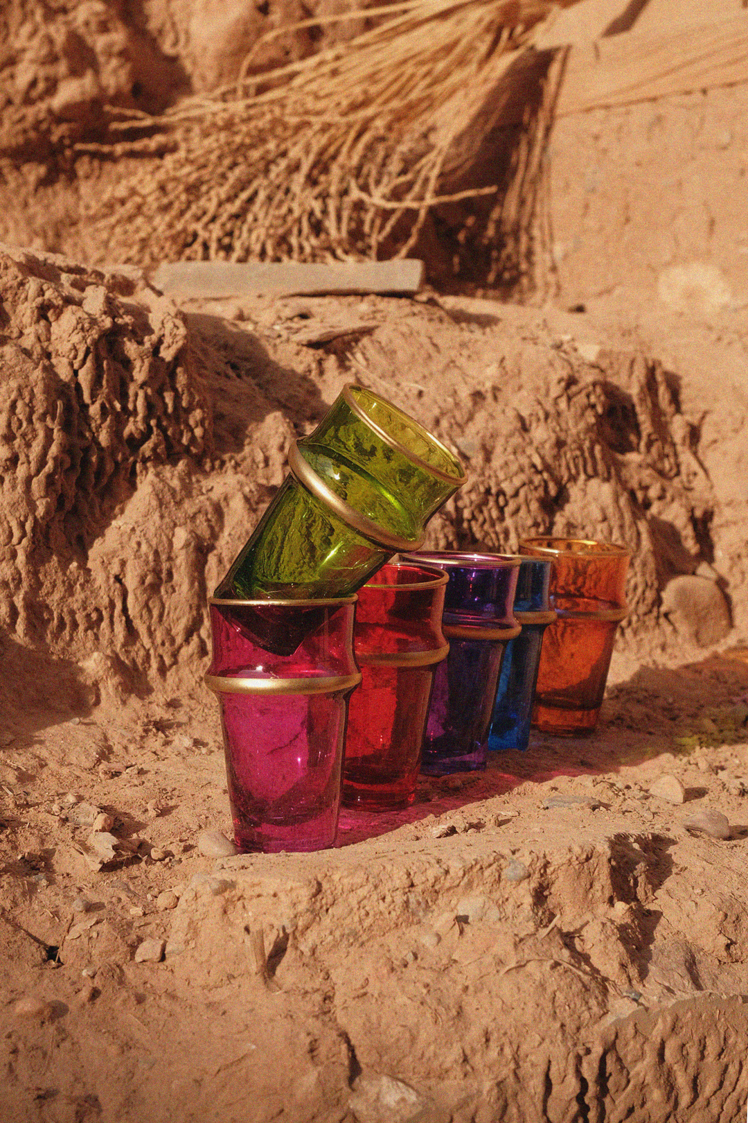 Set Colorées – 6 verres Beldi multicolores