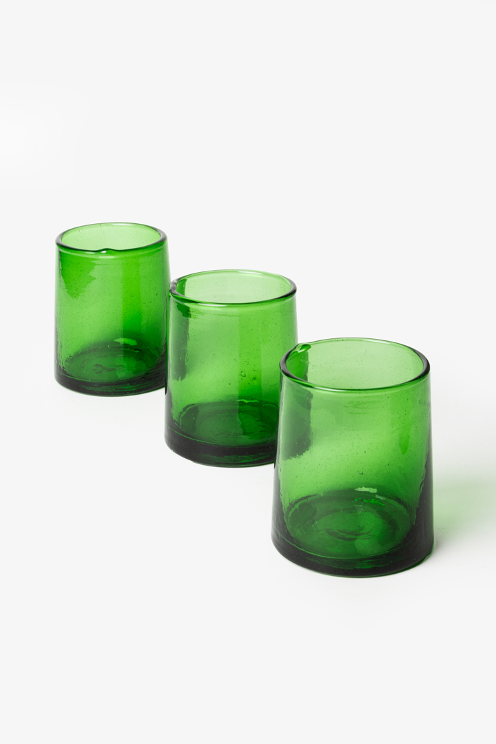 Talia Green – Lot de 6 verres marocains verts
