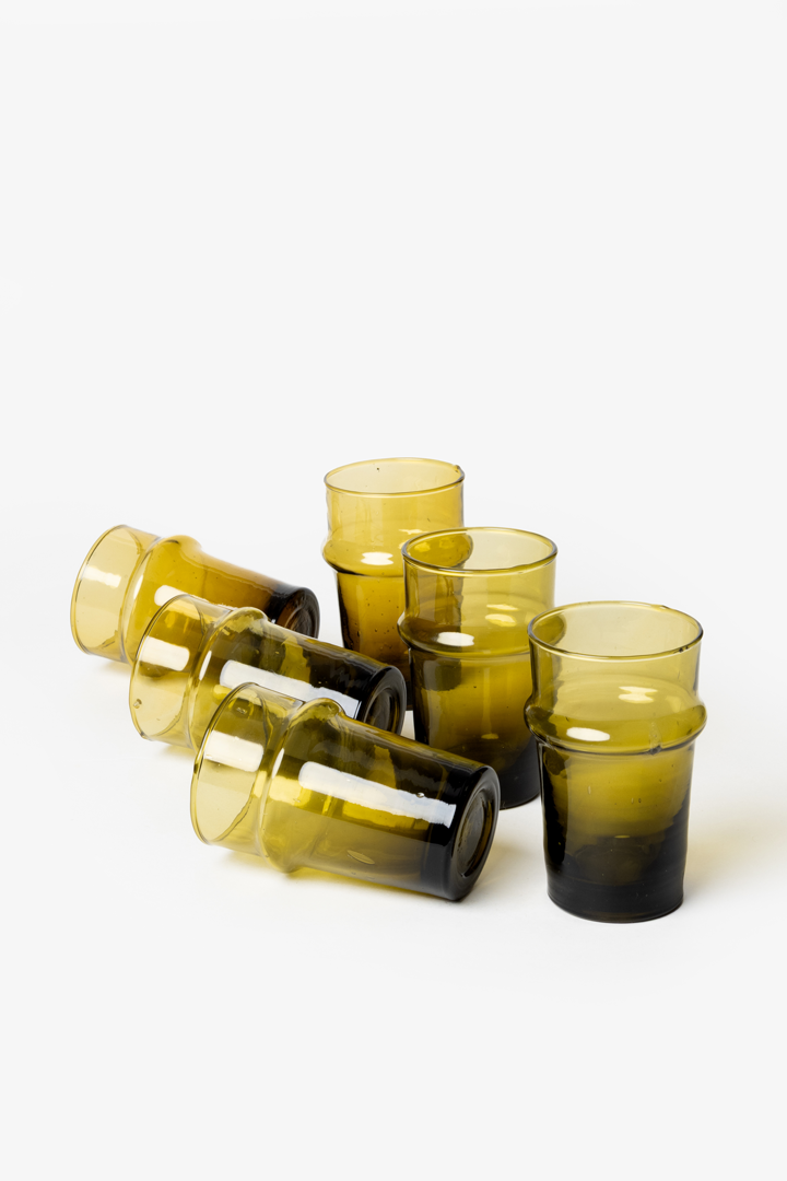 Set Beldi – 6 verres Ambre Coulant