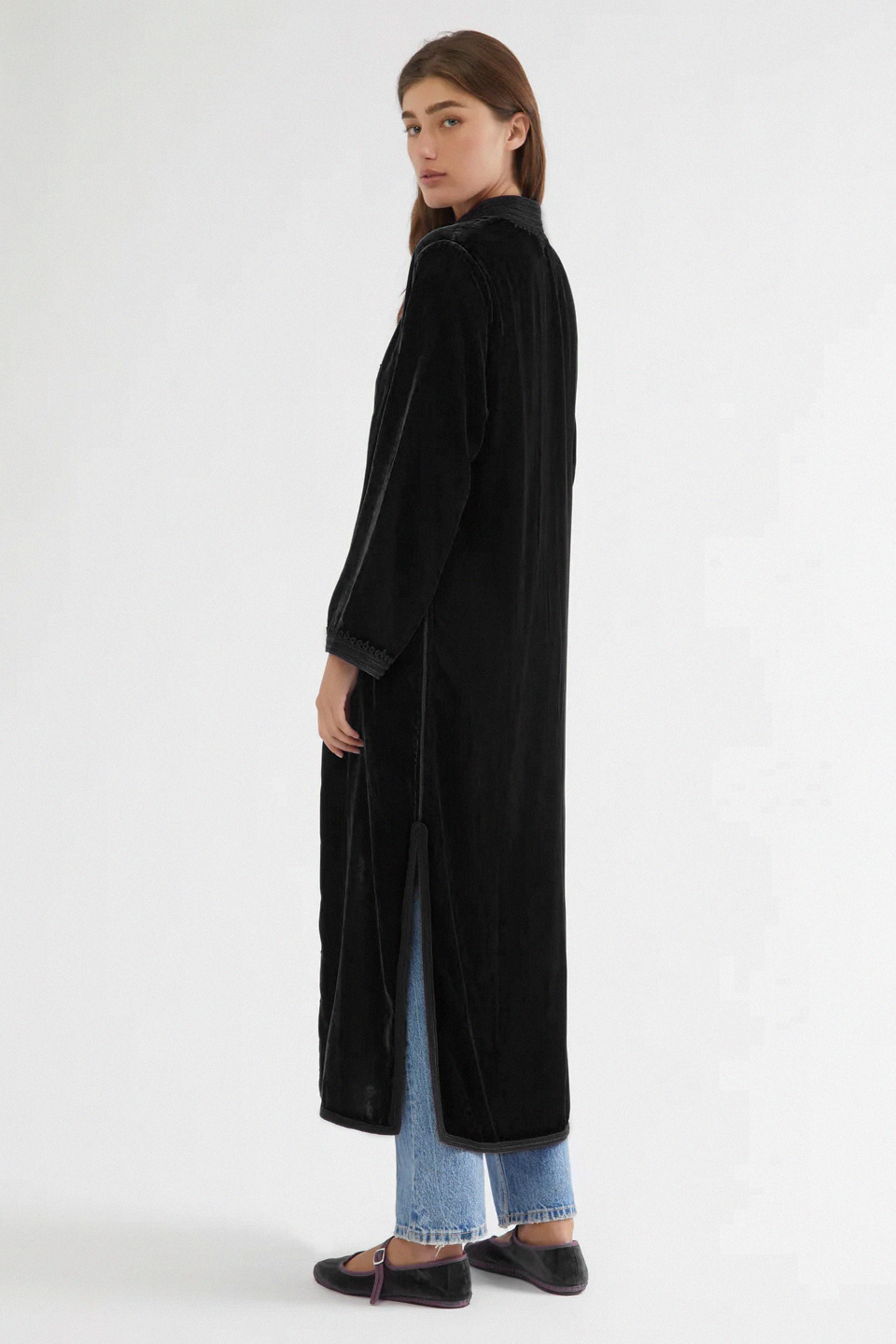 Leïla – Manteau en velours marocain
