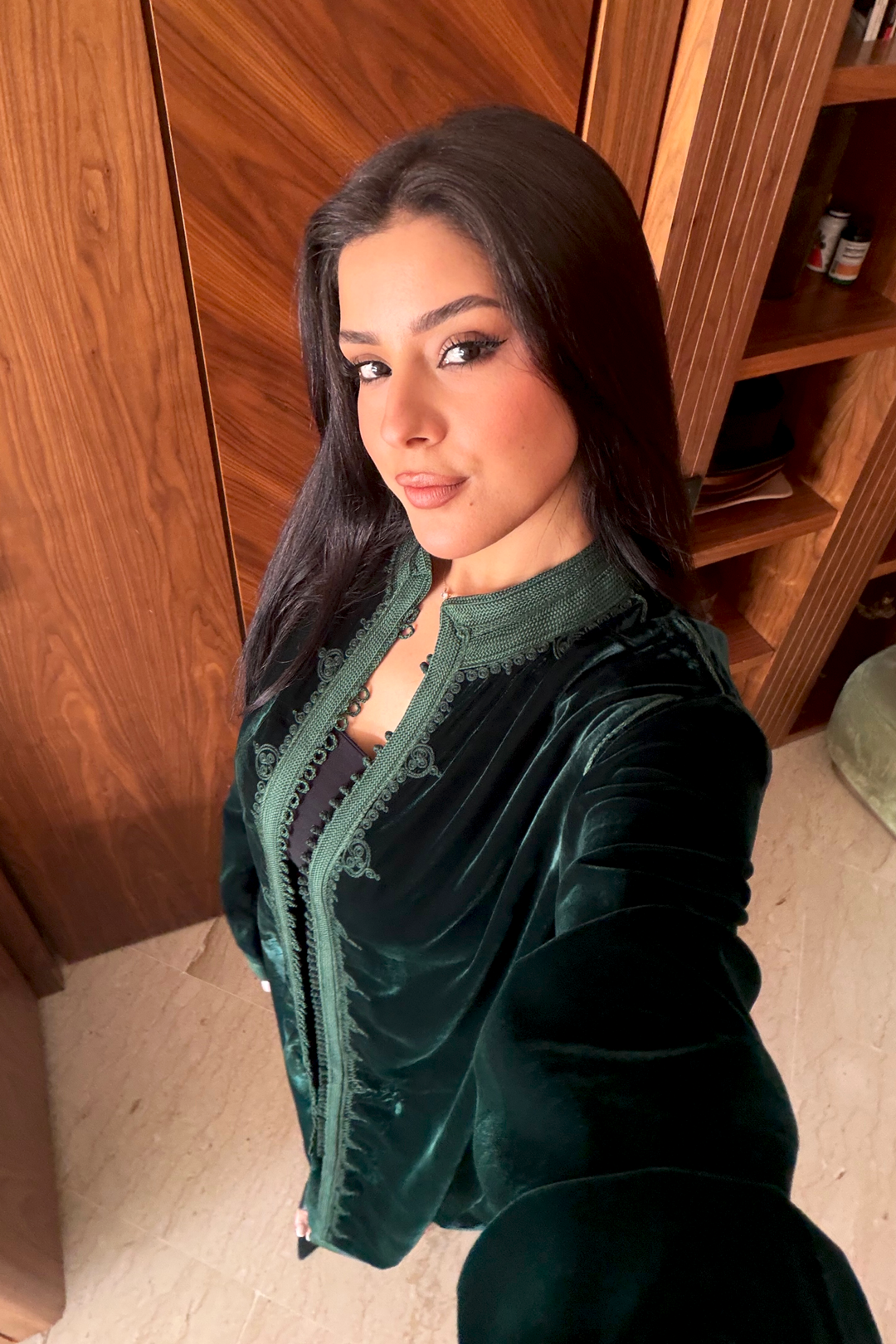 Leïla – Manteau en velours marocain