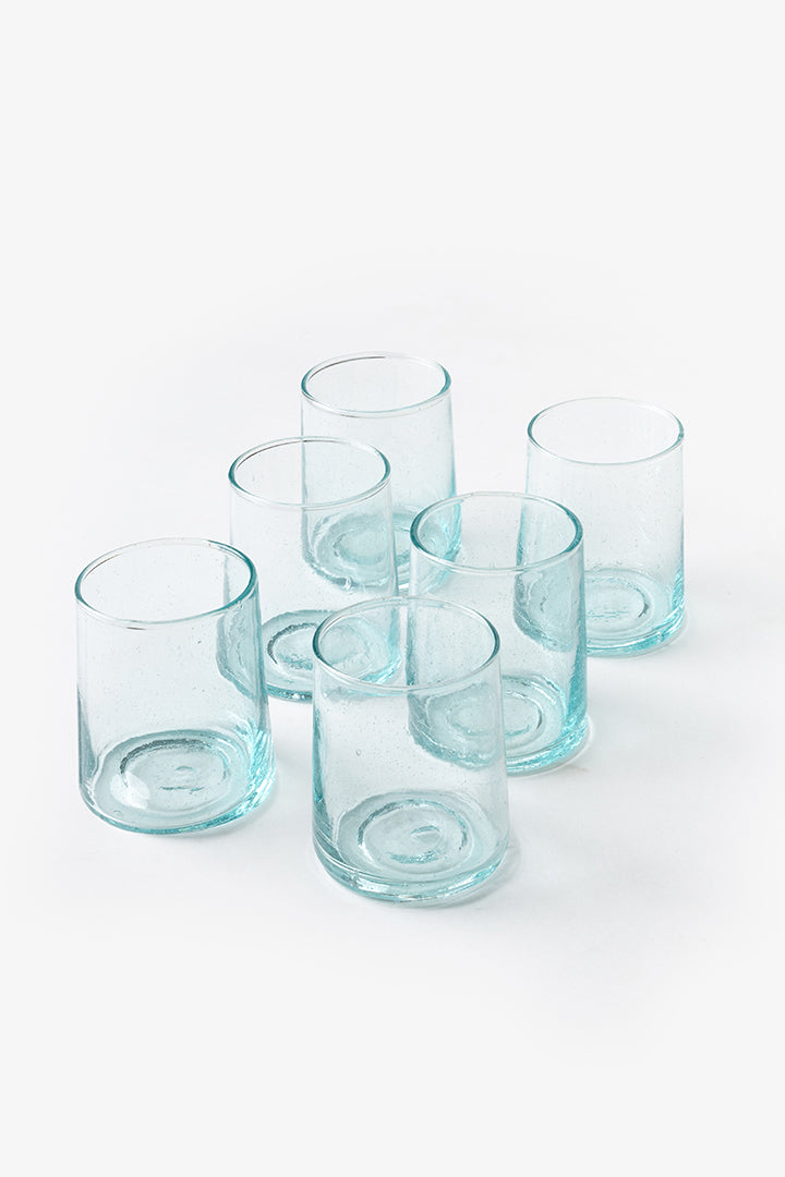Talia – Lot de 6 verres marocains transparents