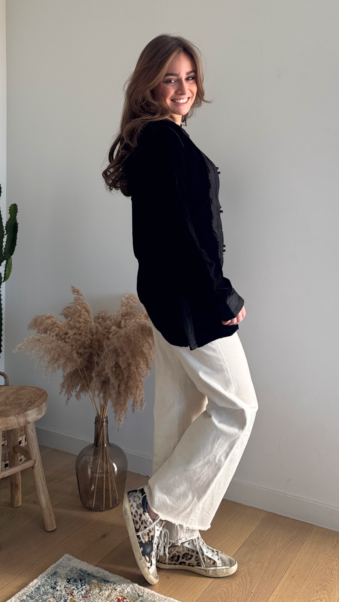 Nina – Veste en velours marocain