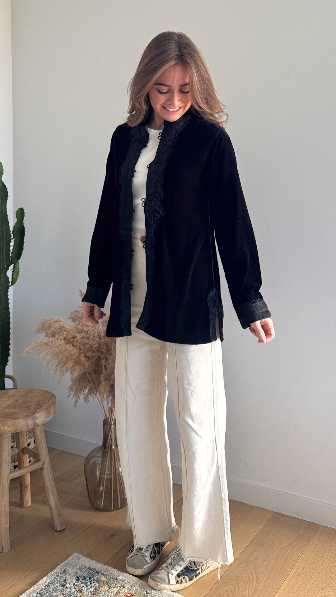 Nina – Veste en velours marocain