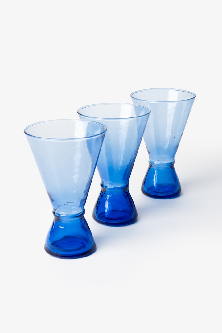 Set Yasmine – 6 verres bleu roi