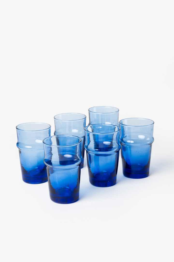 Set Beldi – 6 verres bleu roi