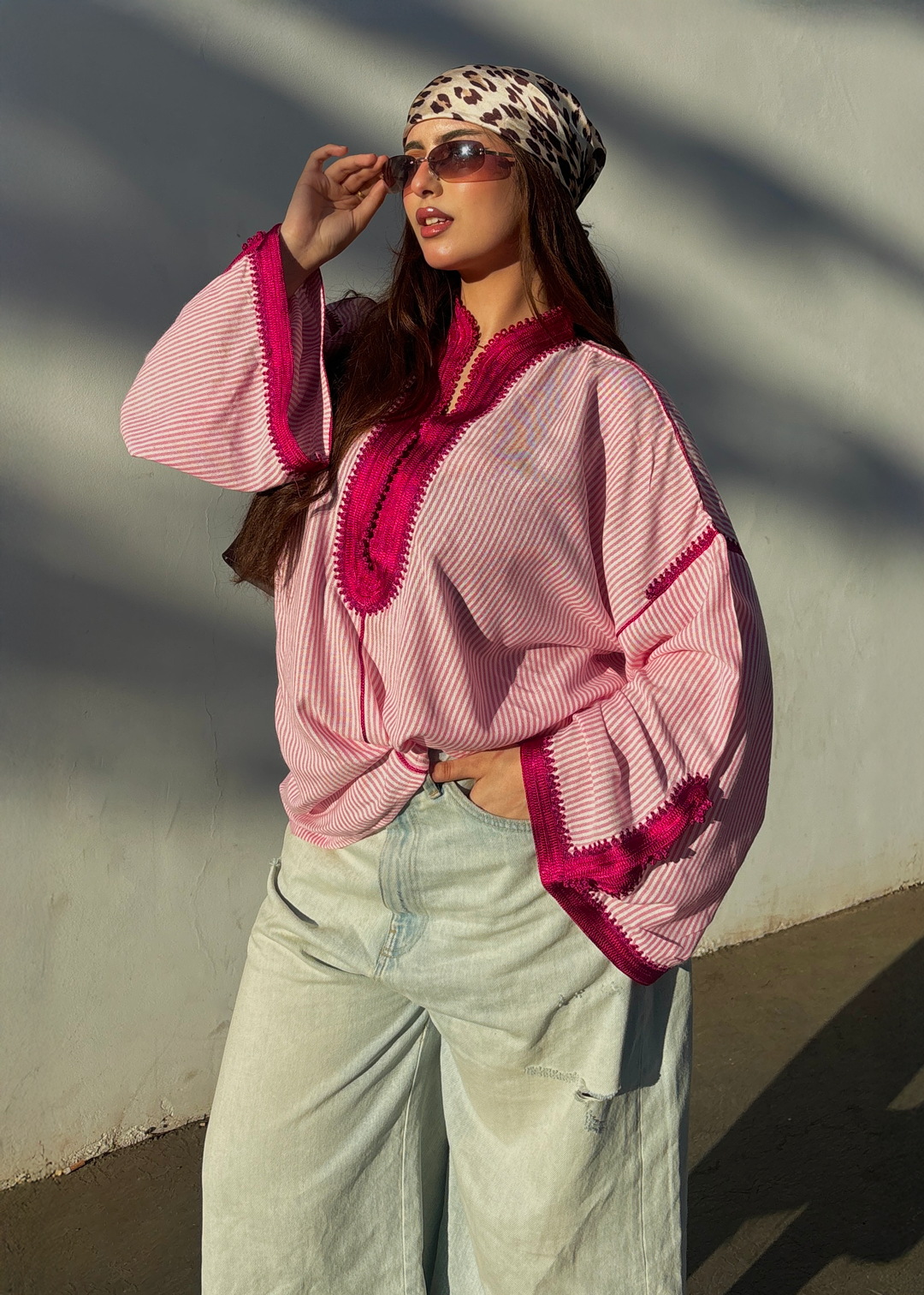 Nassiya – Tunique Marocaine en Coton-Lin