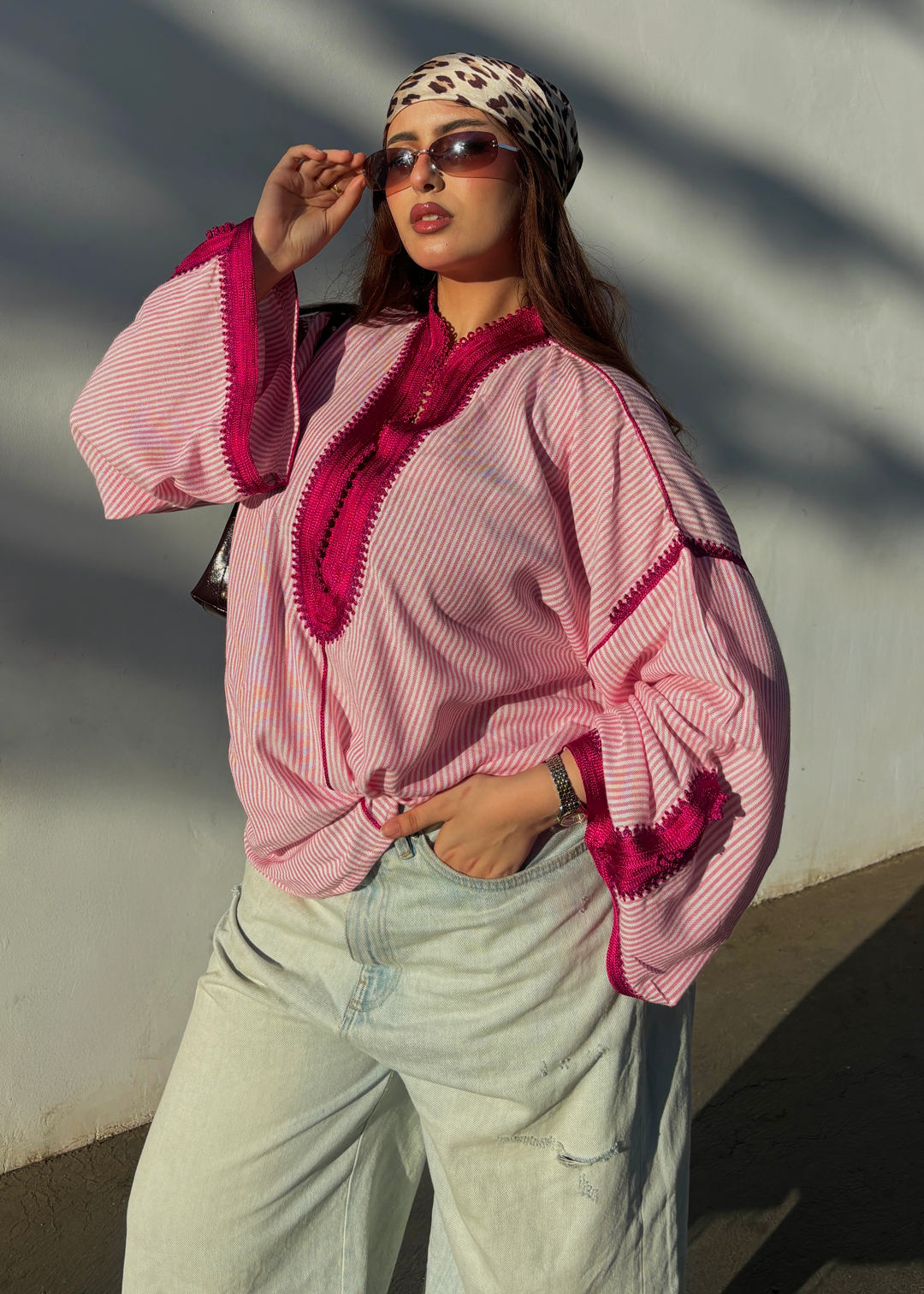 Nassiya – Tunique Marocaine en Coton-Lin