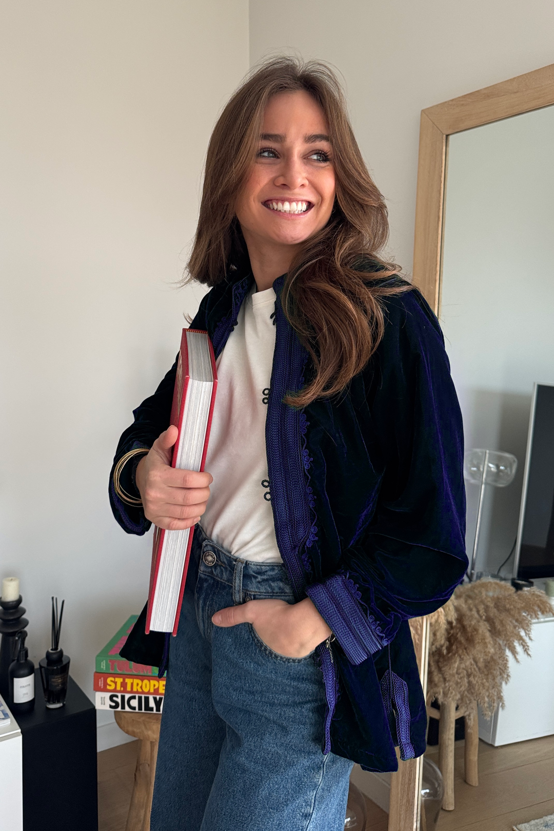Nina – Veste en velours marocain