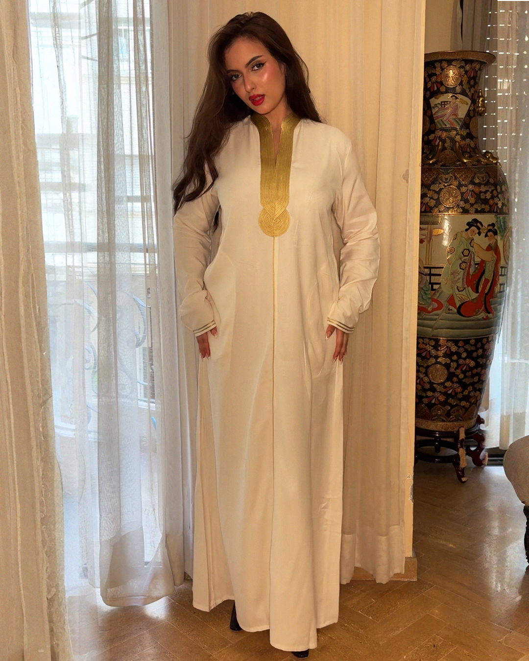 Zahra – Caftan en Coton Marocain