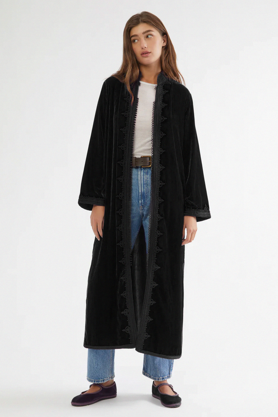 Leïla – Manteau en velours marocain