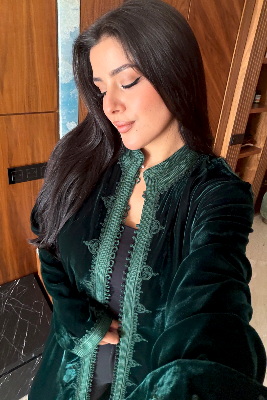 Leïla – Manteau en velours marocain