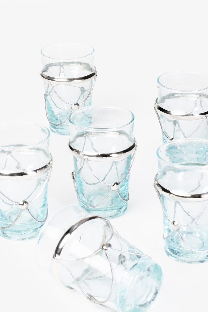 Aladin – Lot de 6 verres avec liseré argenté