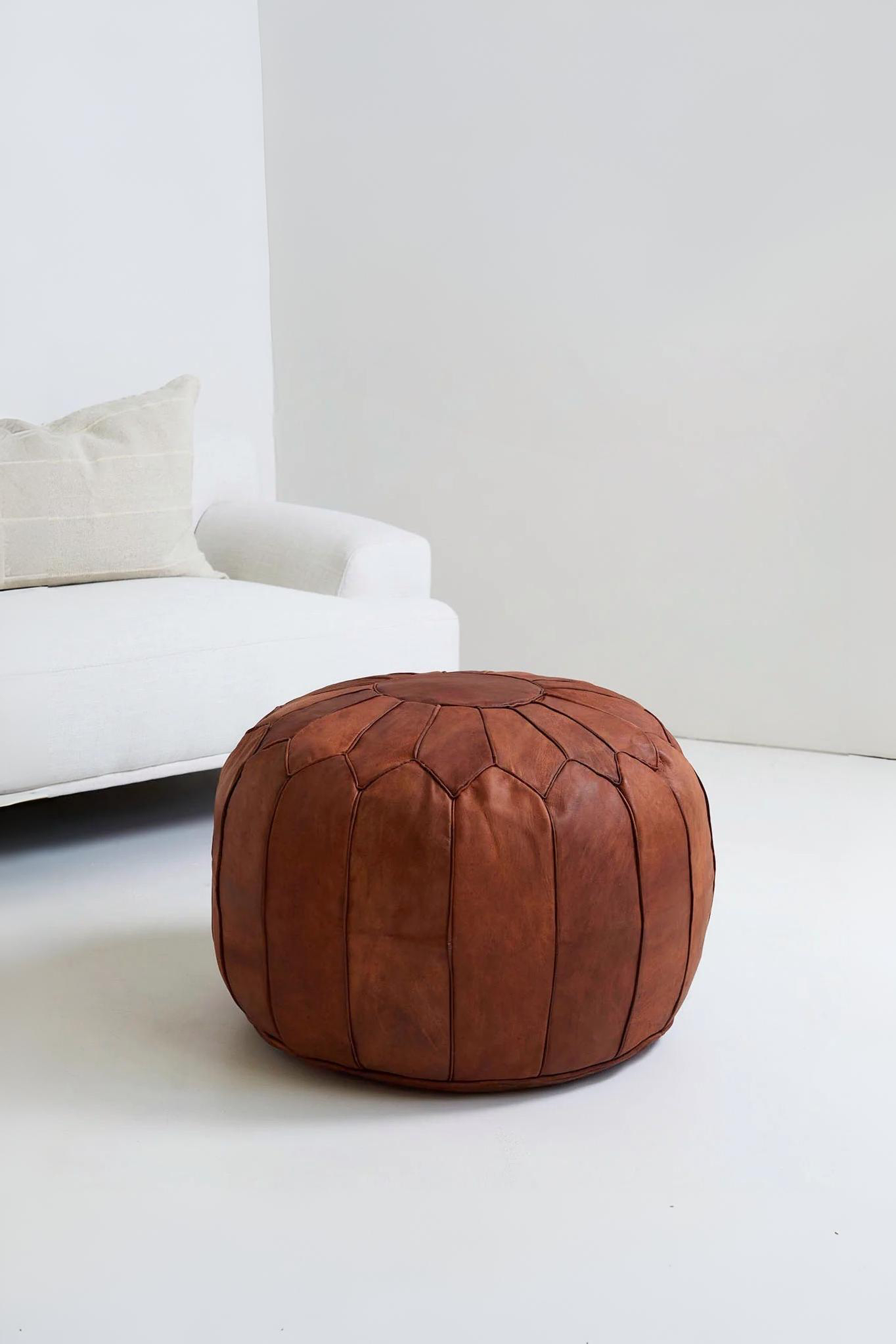 Pouf Marocain Deluxe en Cuir