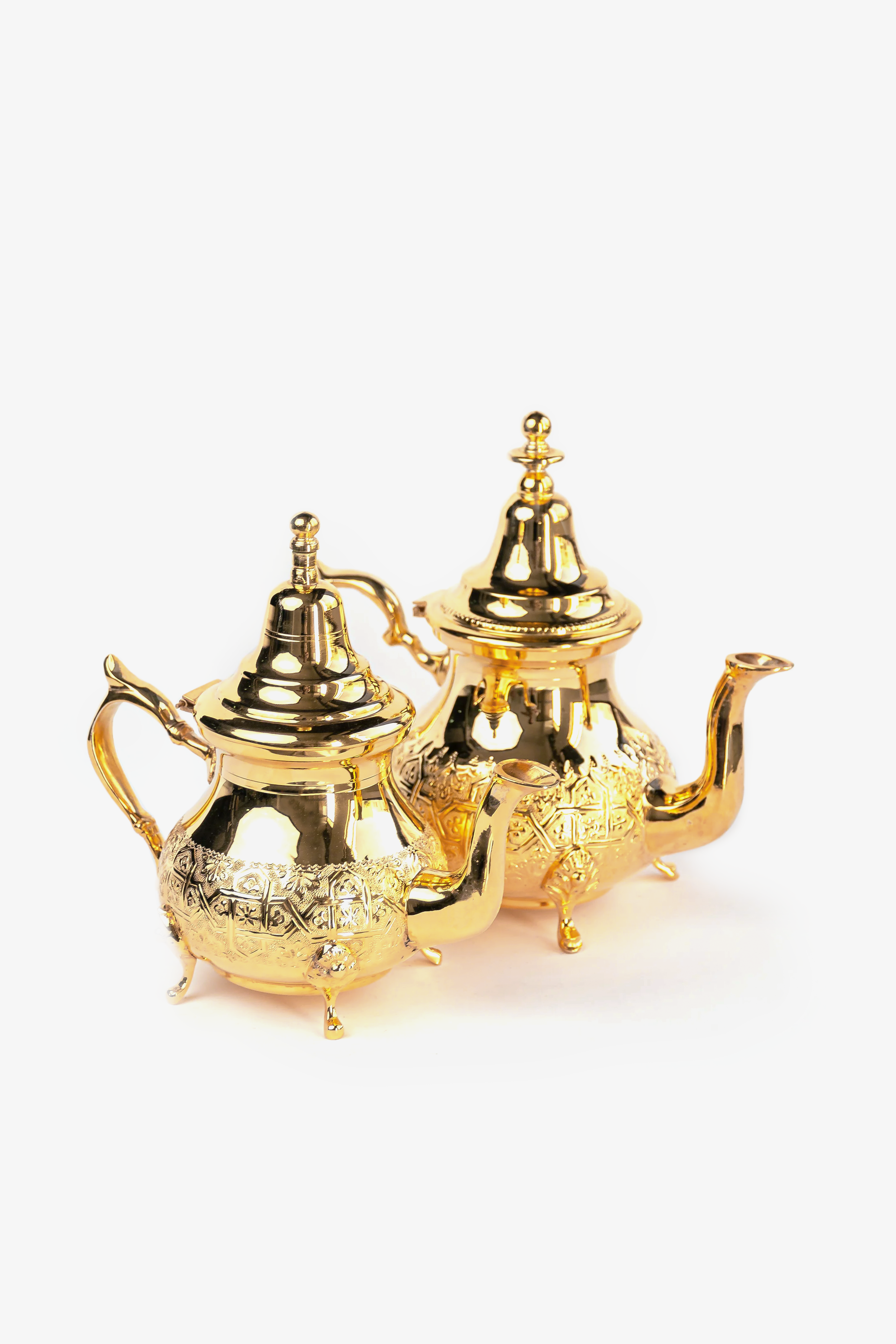 Moulay – Théière marocaine à pieds avec gravures traditionnelles