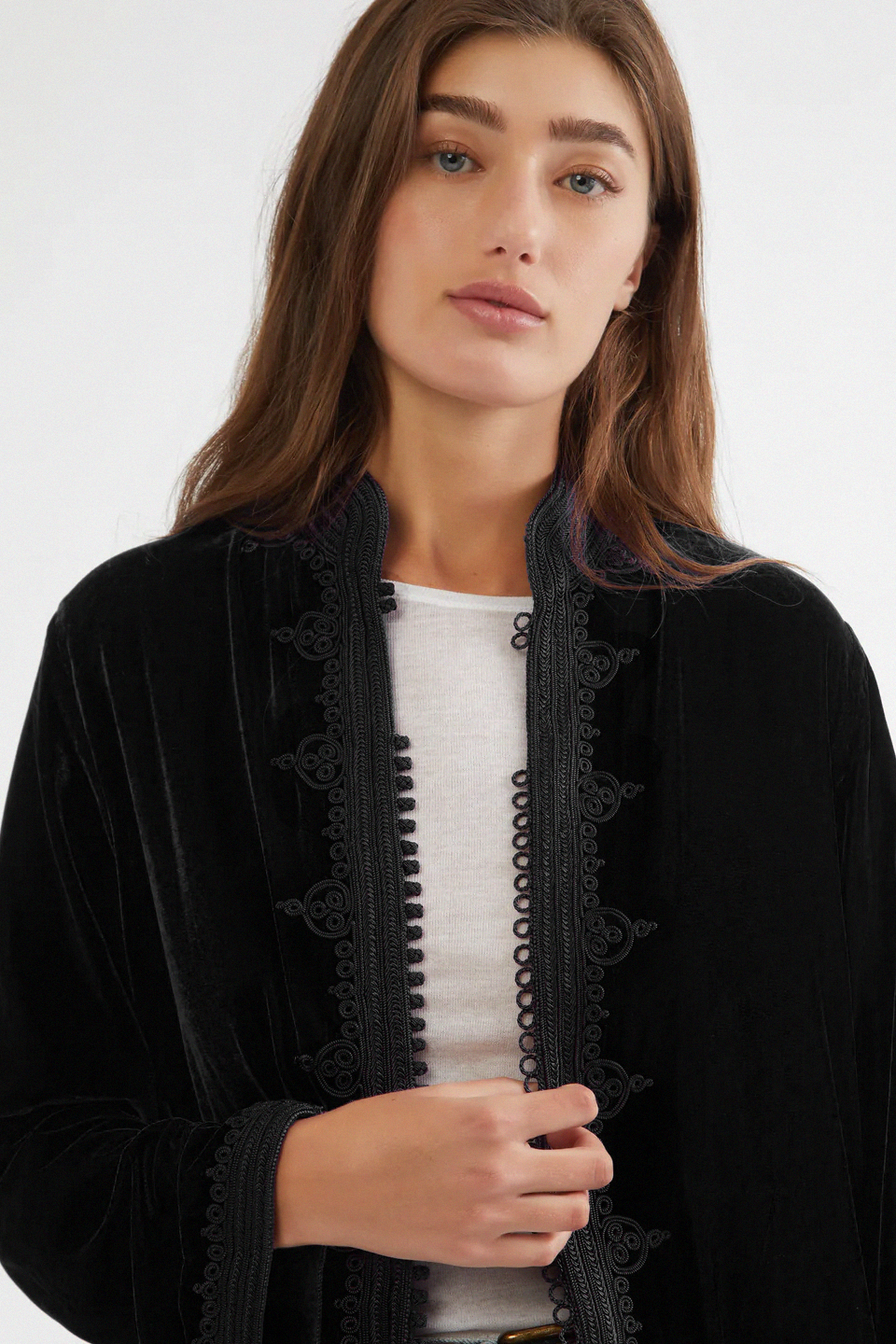 Leïla – Manteau en velours marocain