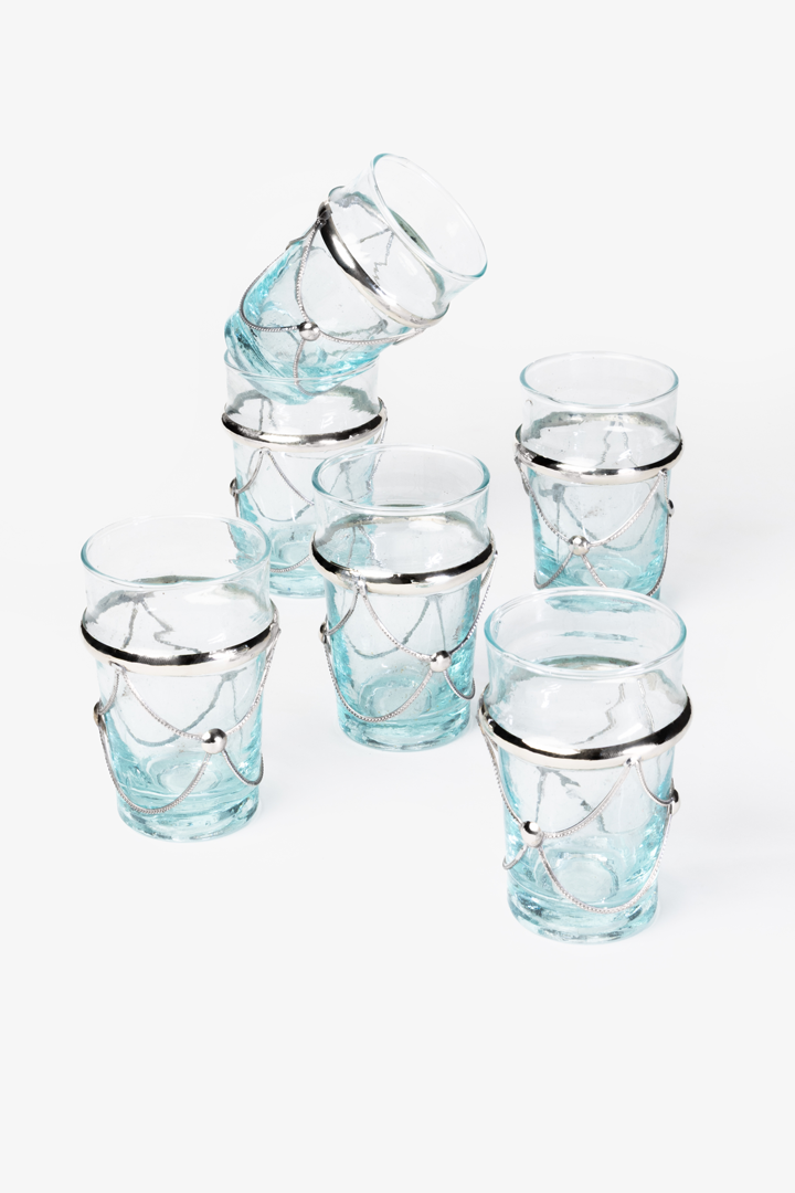 Aladin – Lot de 6 verres avec liseré argenté