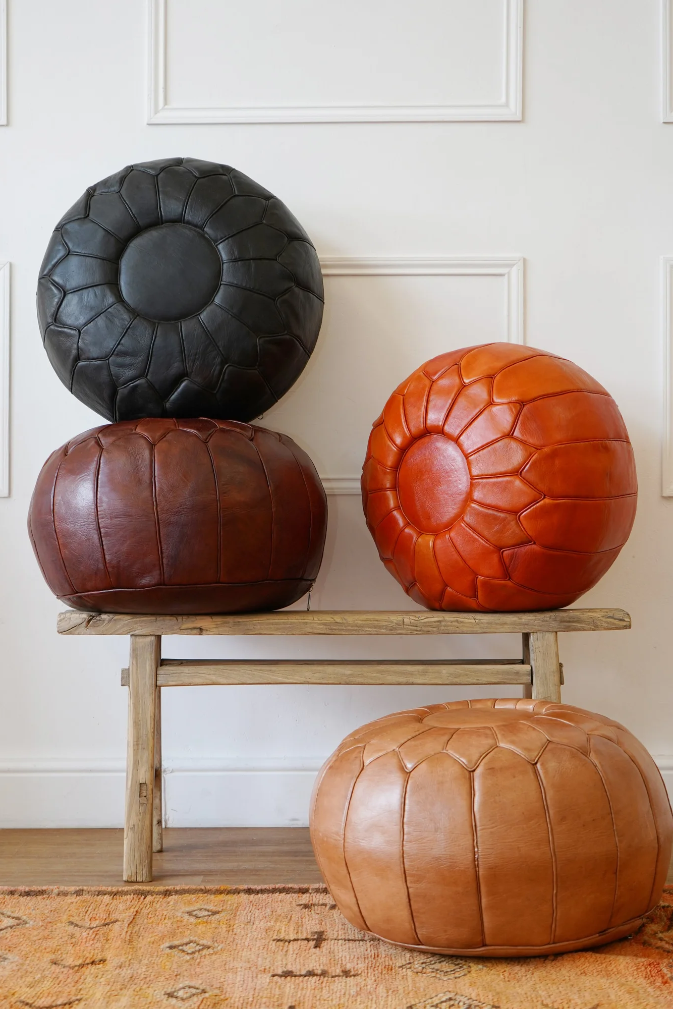 Pouf Marocain Deluxe en Cuir