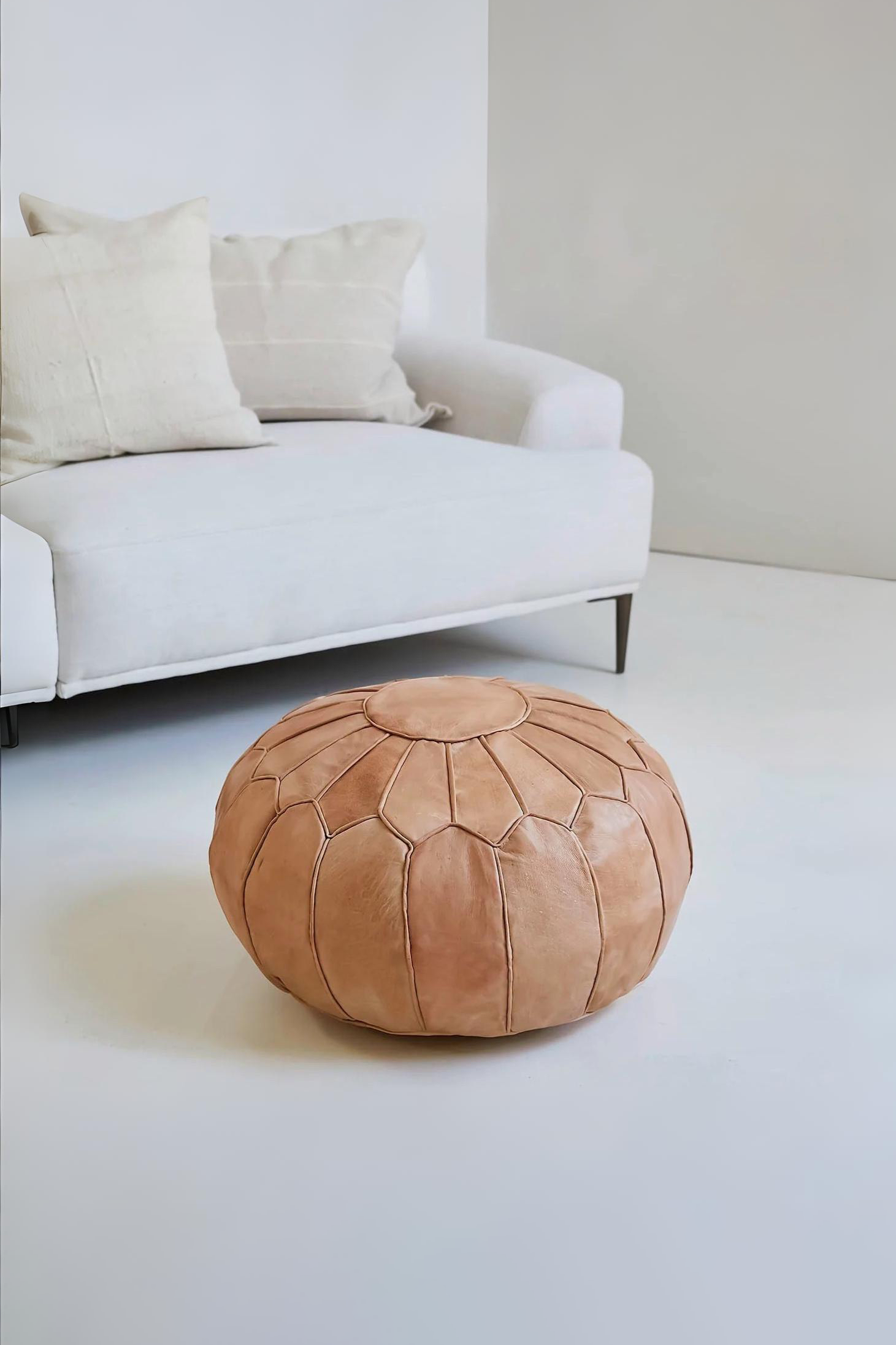 Pouf Marocain Deluxe en Cuir