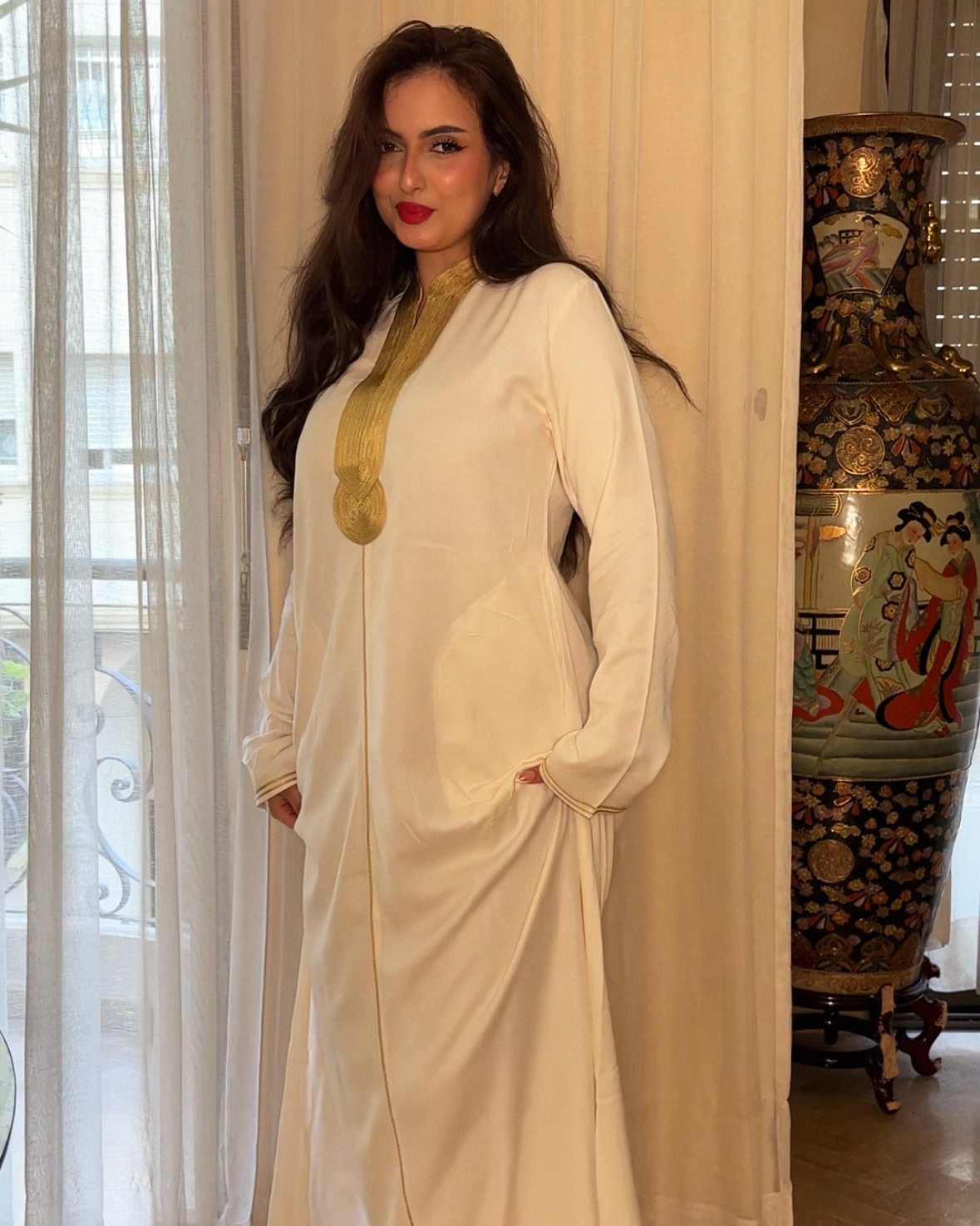 Zahra – Caftan en Coton Marocain
