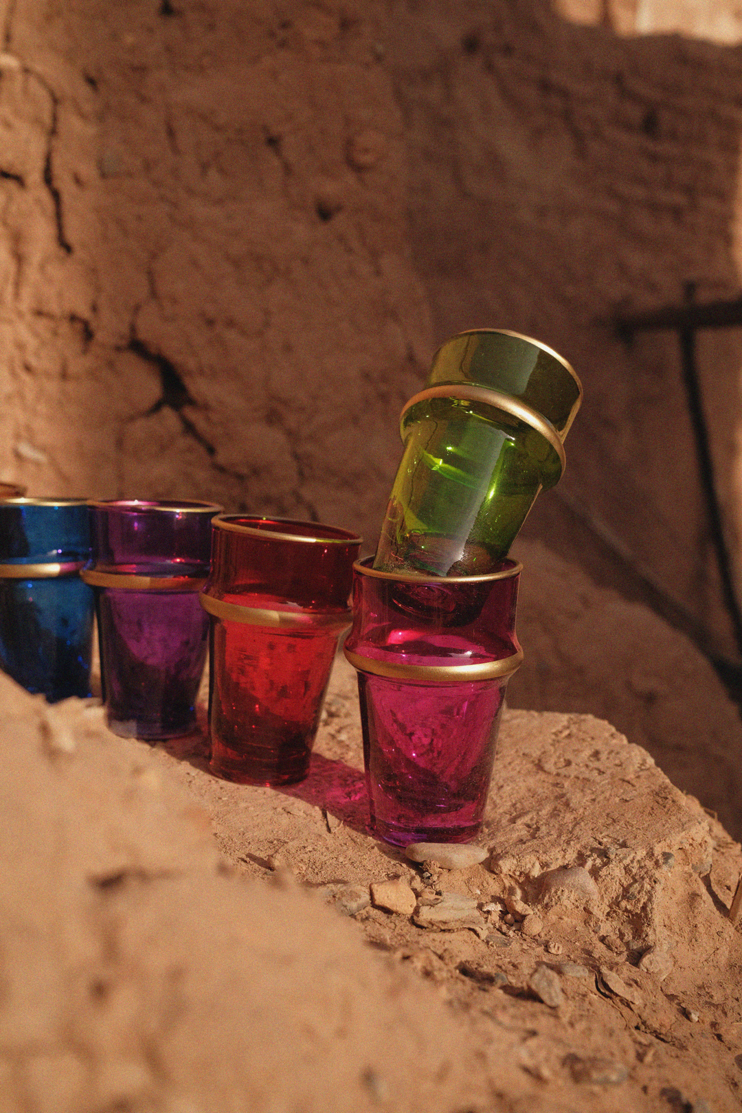 Set Colorées – 6 verres Beldi multicolores