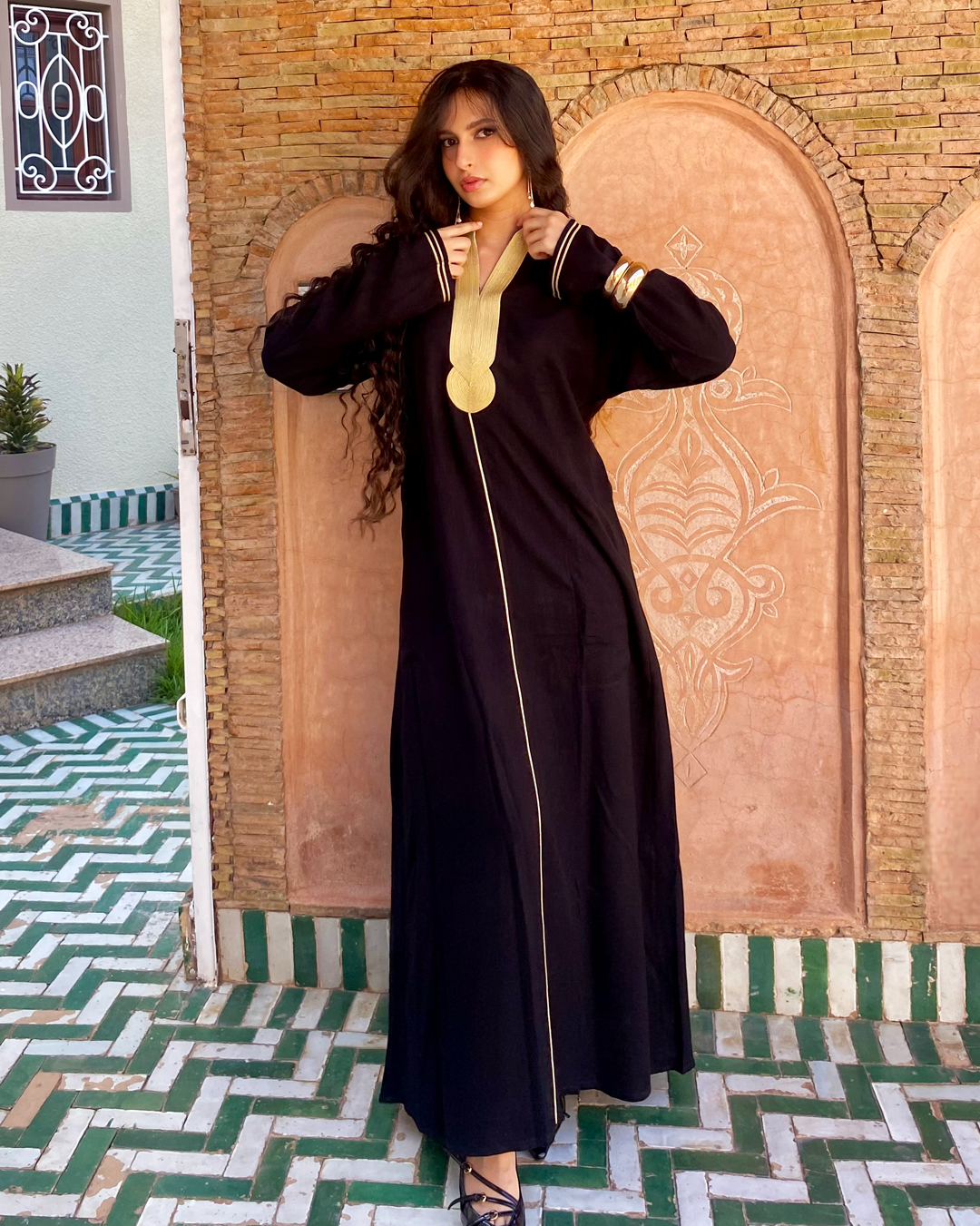 Zahra – Caftan en Coton Marocain