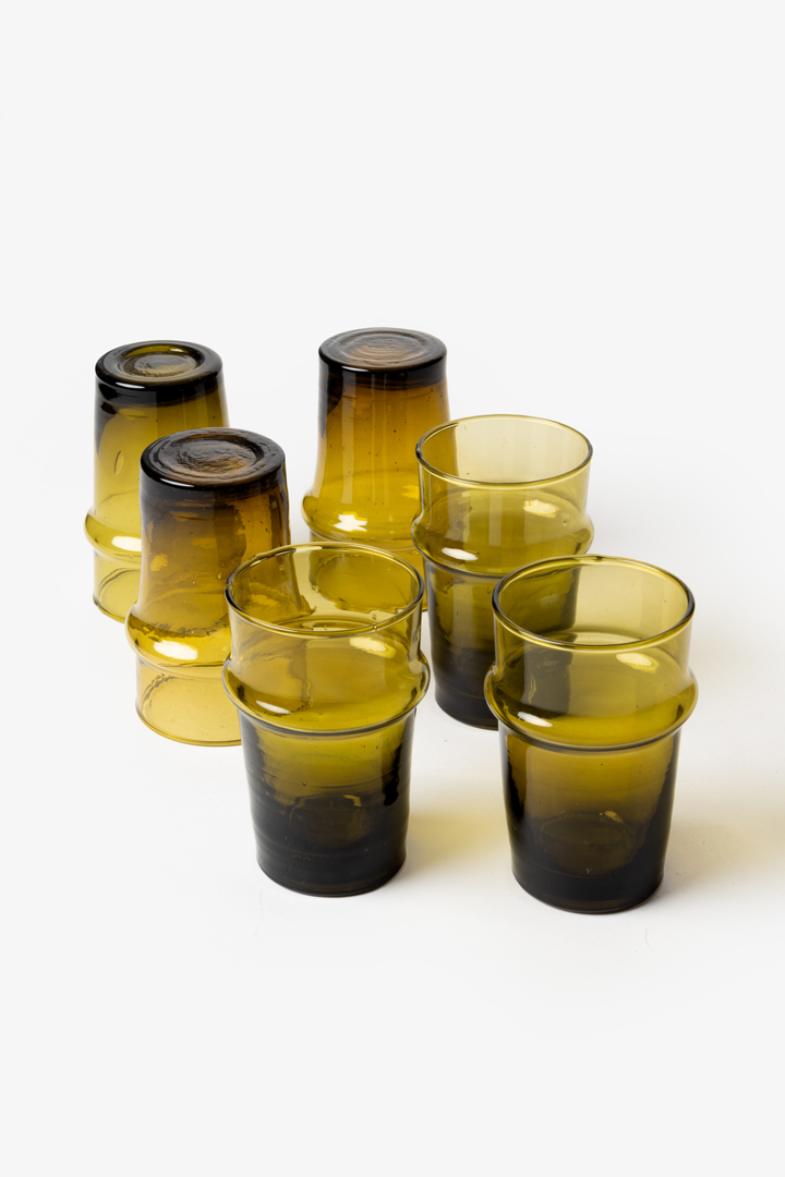 Set Beldi – 6 verres Ambre Coulant