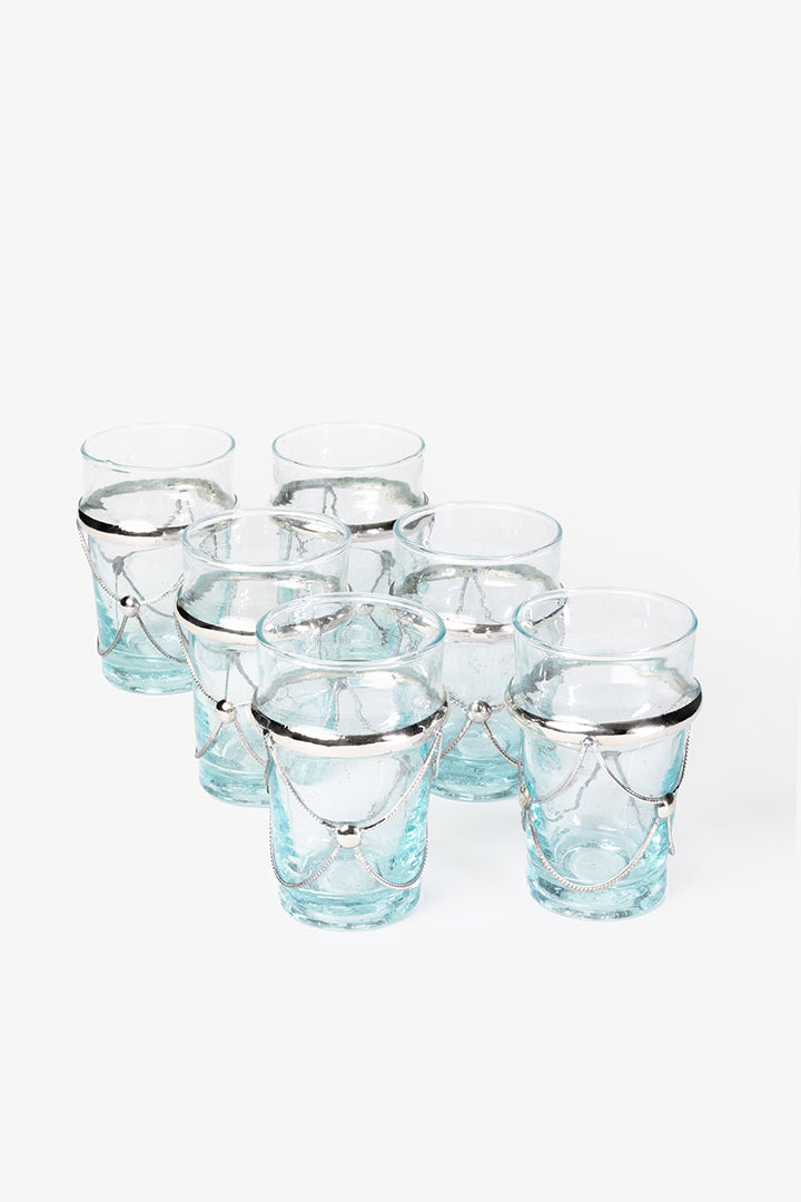 Aladin – Lot de 6 verres avec liseré argenté