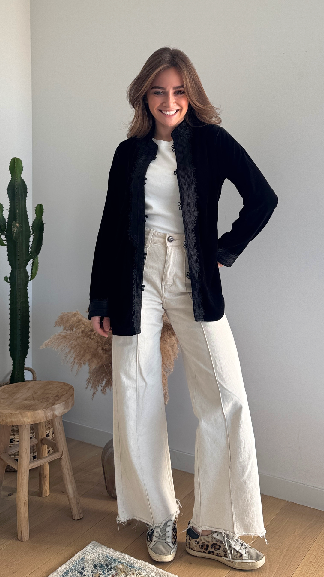 Nina – Veste en velours marocain