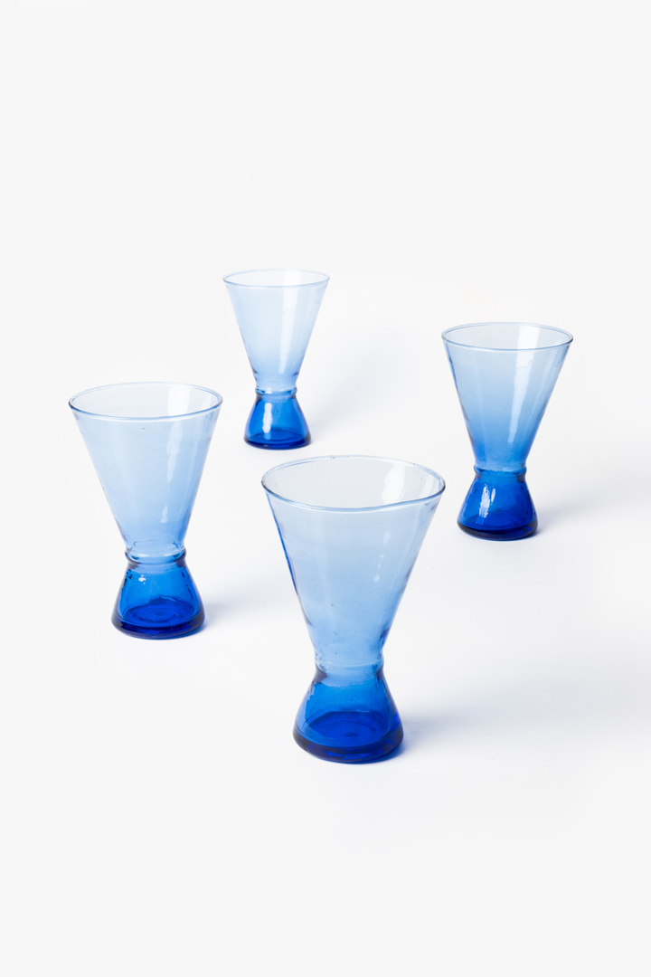 Set Yasmine – 6 verres bleu roi