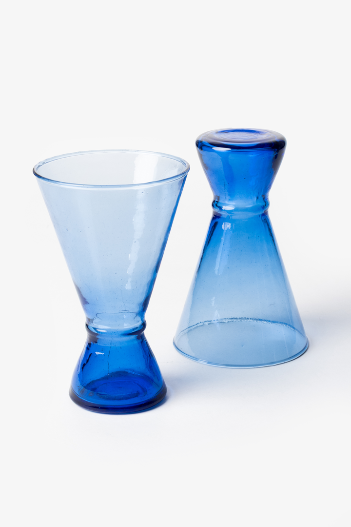 Set Yasmine – 6 verres bleu roi