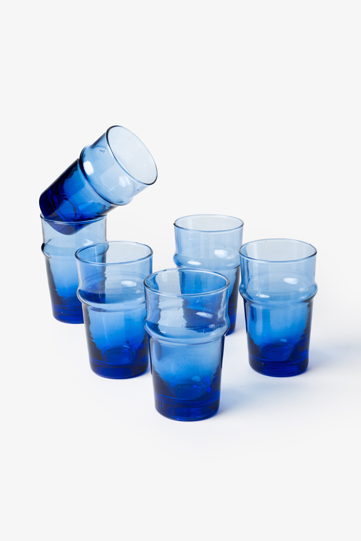 Set Beldi – 6 verres bleu roi