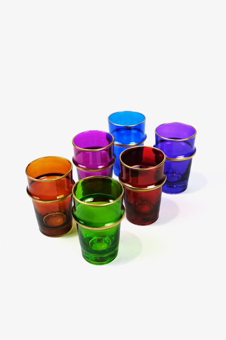 Set Colorées – 6 verres Beldi multicolores