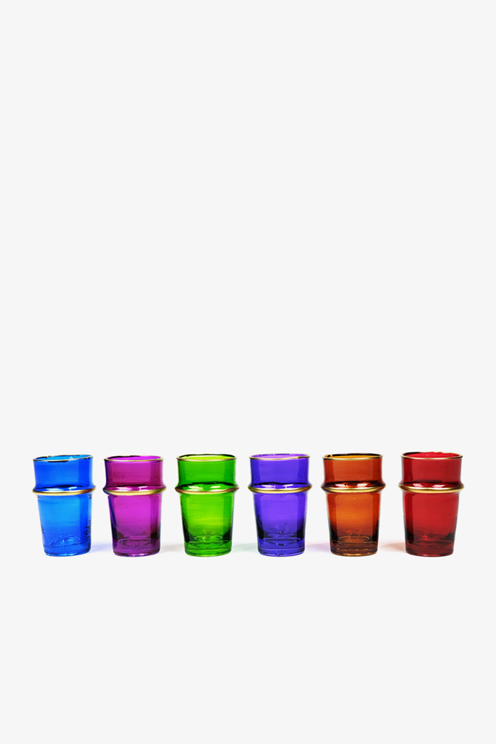 Set Colorées – 6 verres Beldi multicolores