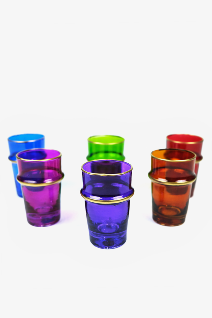 Set Colorées – 6 verres Beldi multicolores