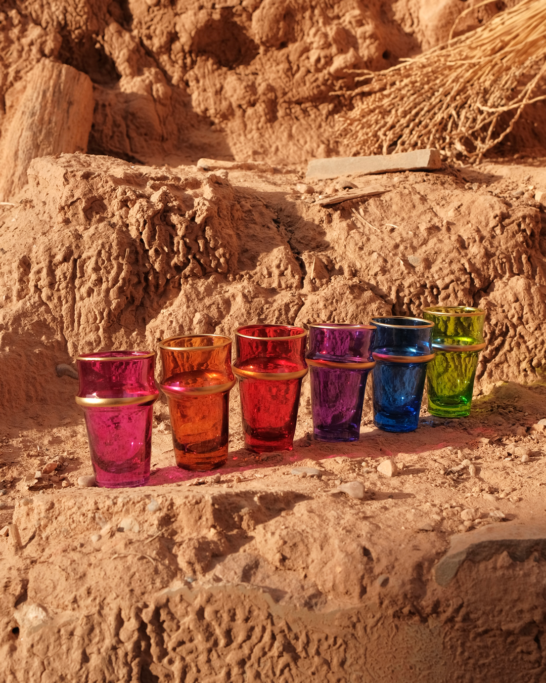 Set Colorées – 6 verres Beldi multicolores