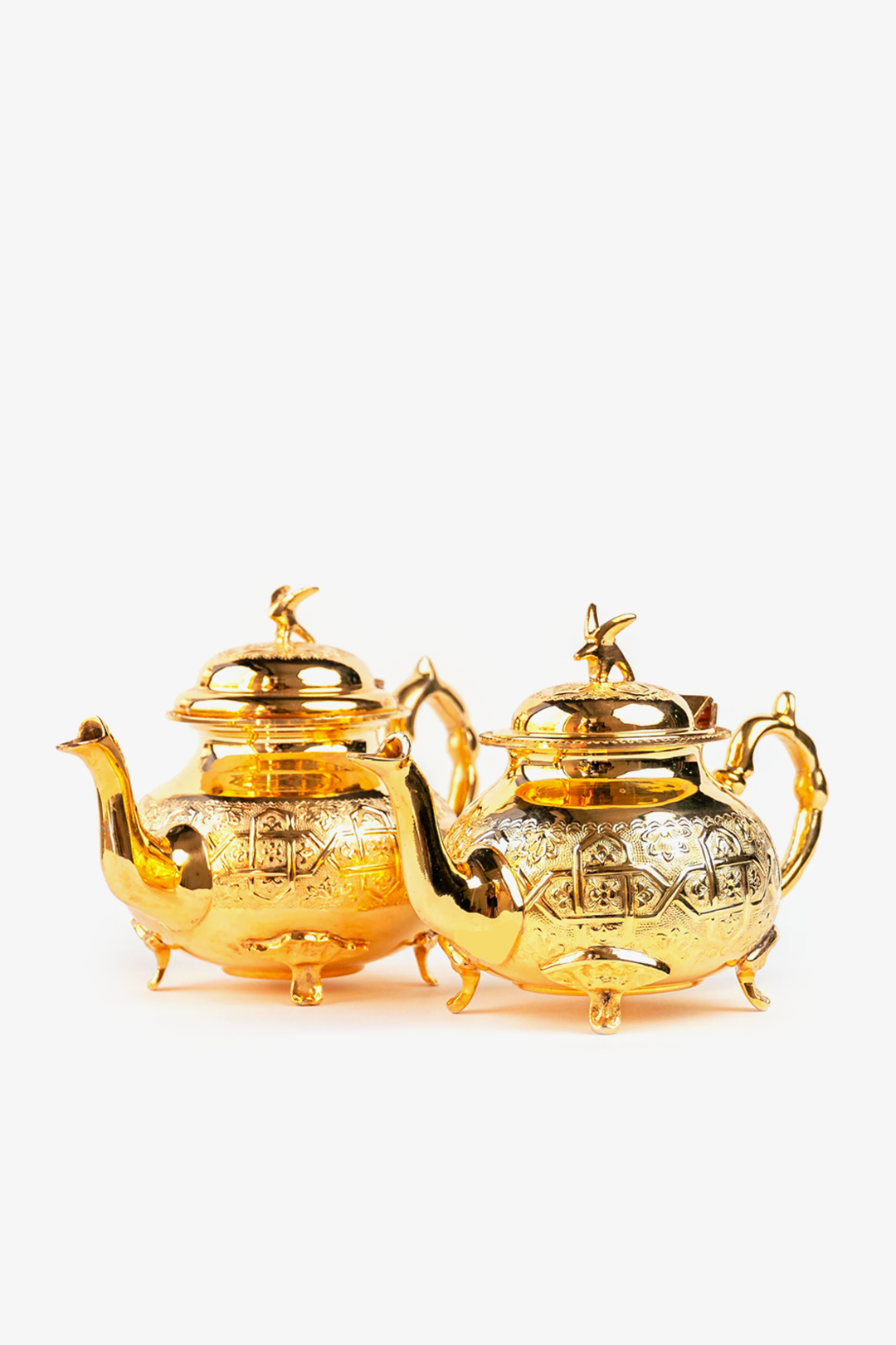 Sakr – Théière Marocaine à Pieds avec Gravures Traditionnelles