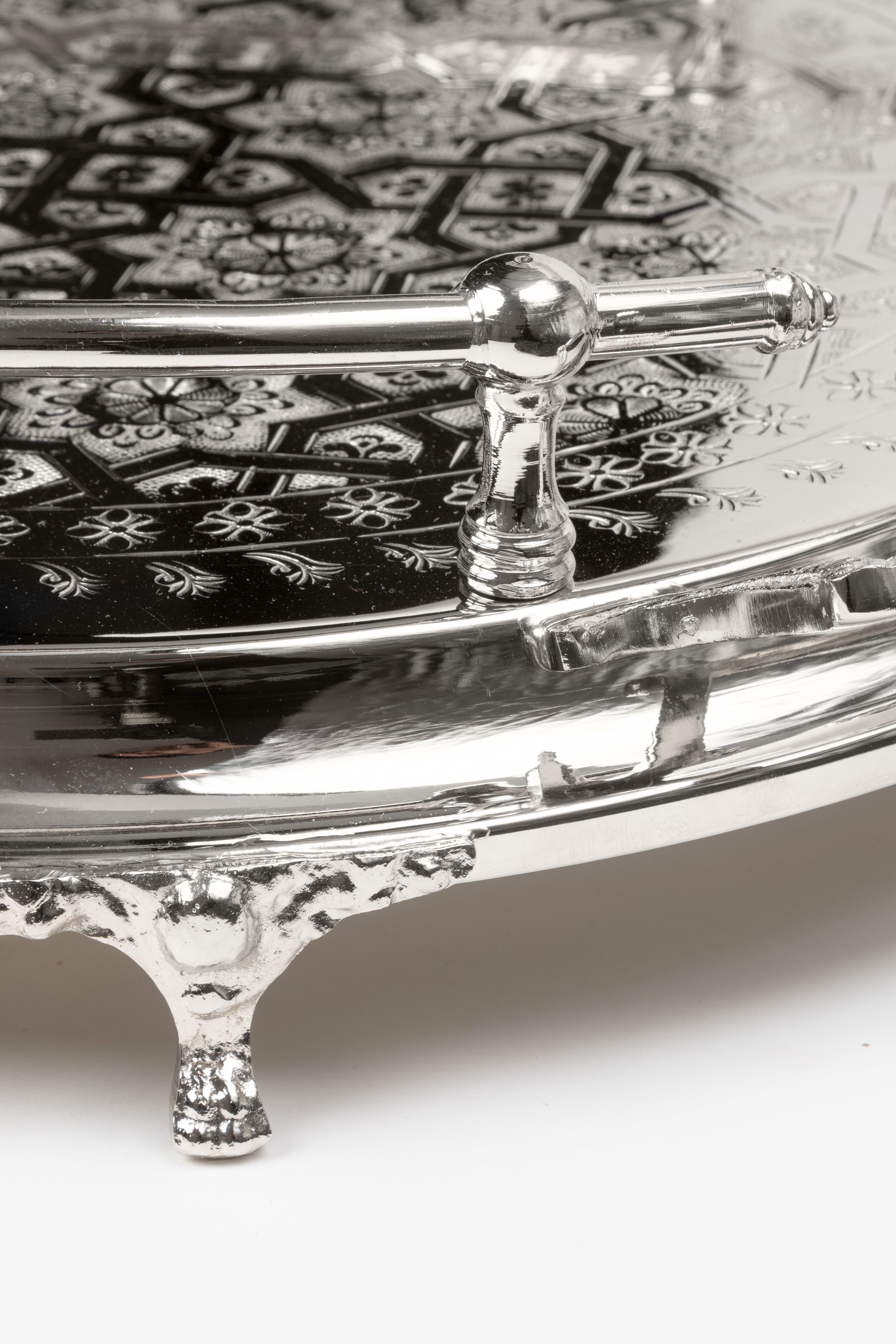 Sultana – Plateau marocain de luxe avec gravures traditionnelles