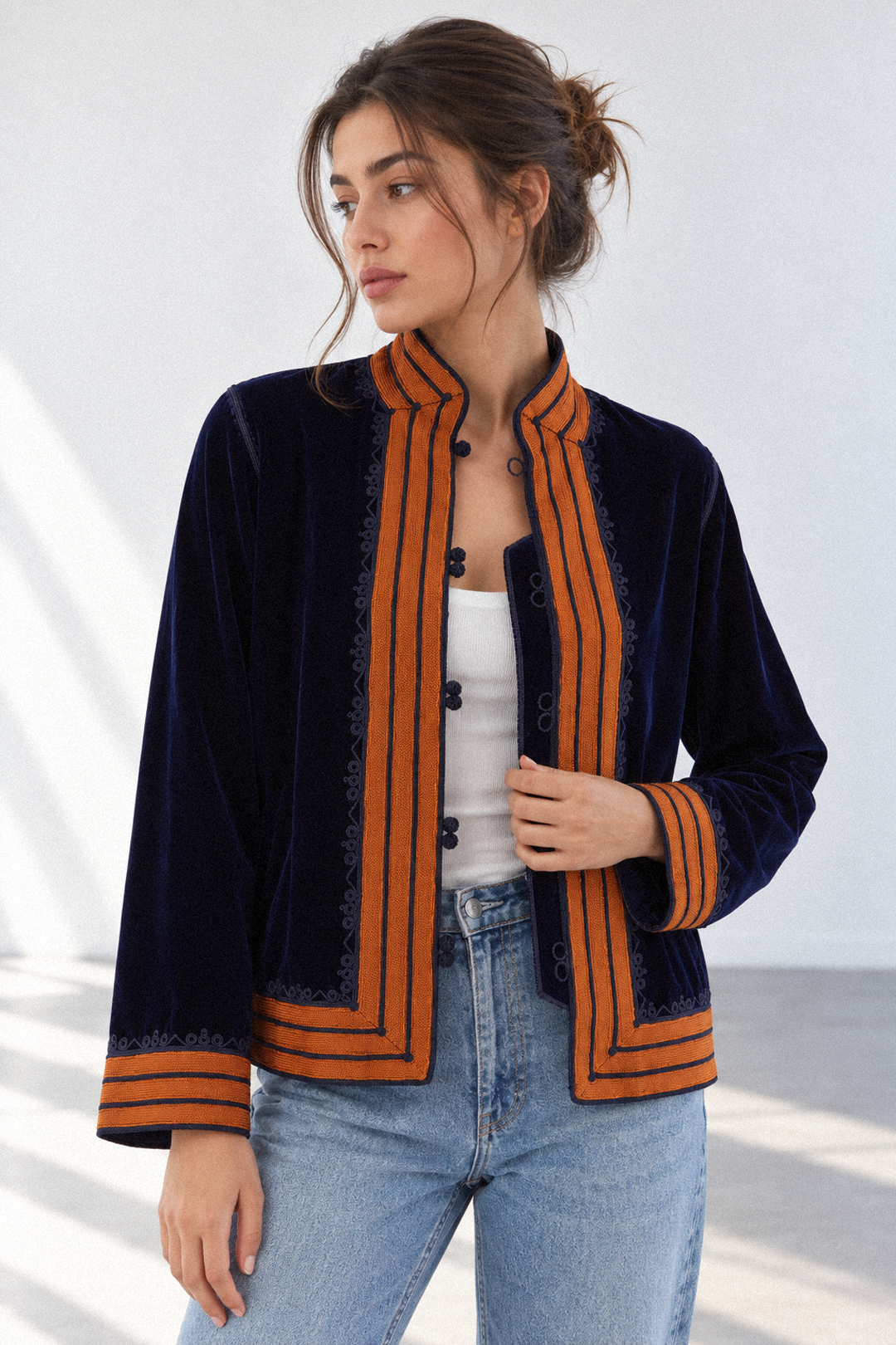 Toraya – Veste en velours marocain