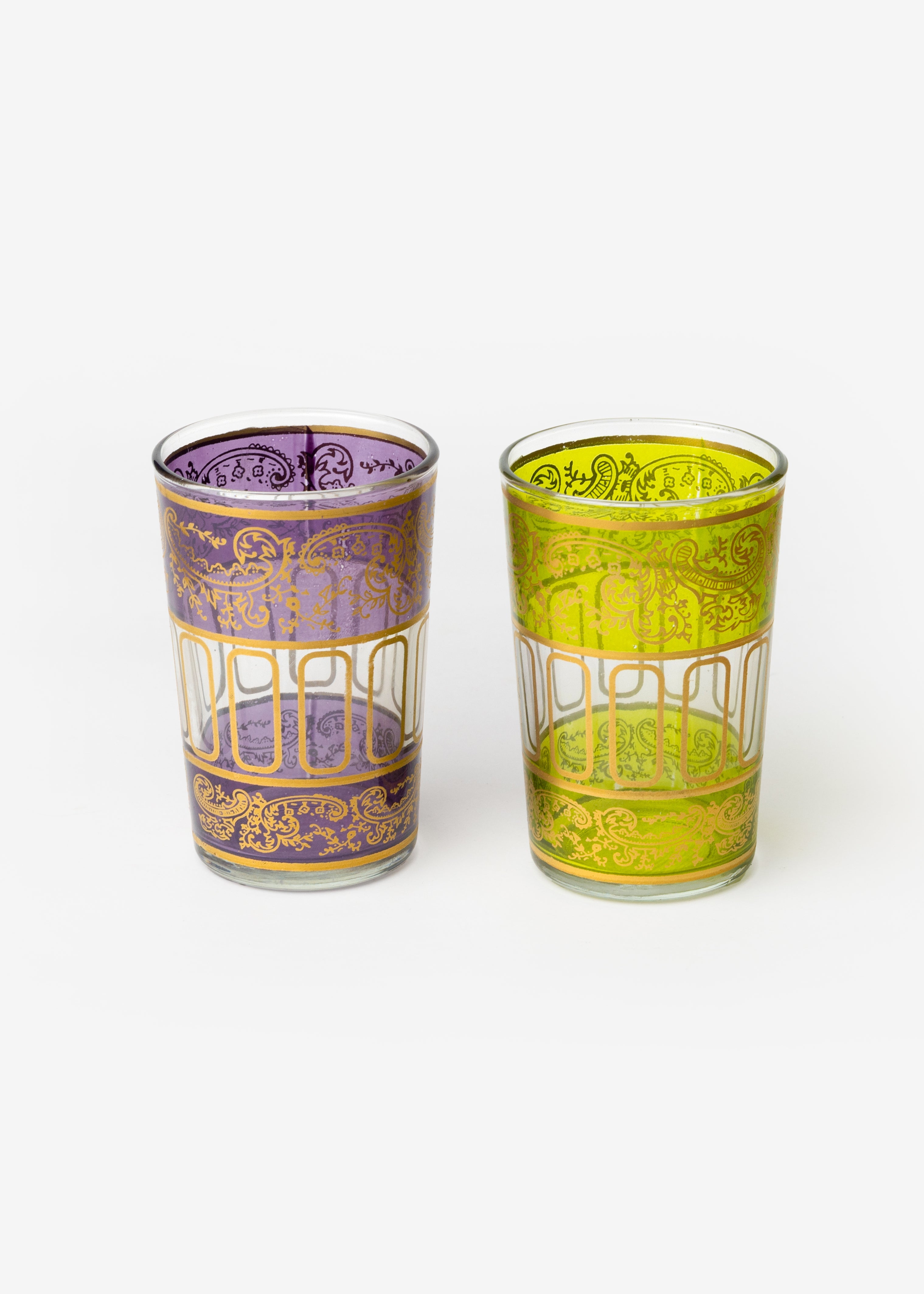 Set de 6 verres marocains colorés