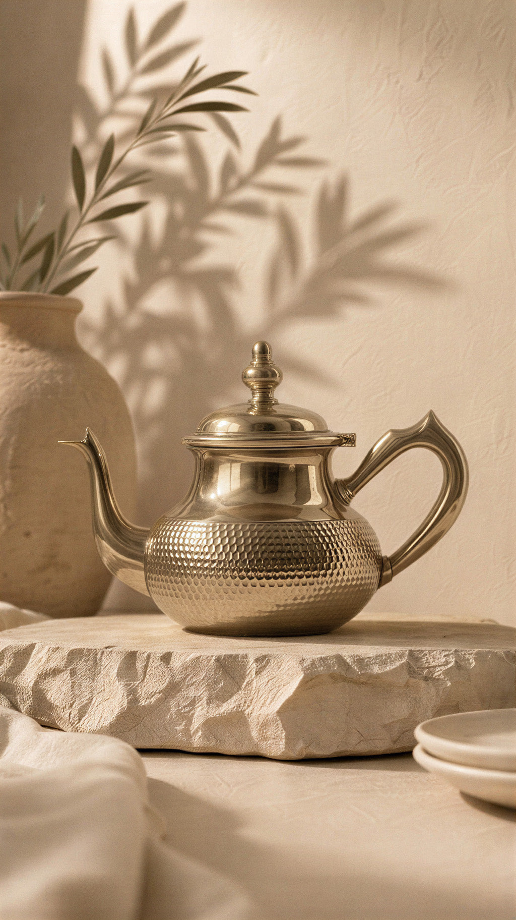 Kaïs – Théière marocaine finition martelée